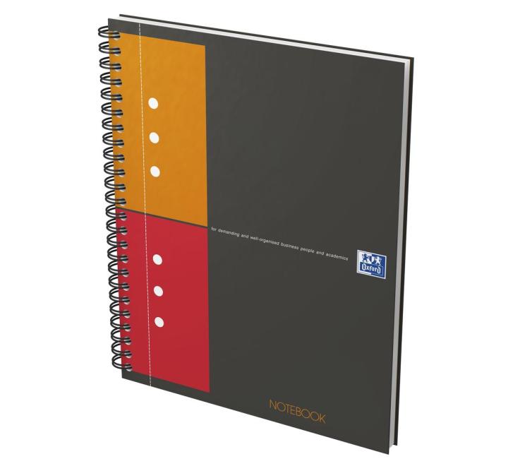 Agenda organizator Oxford international notebook A5+ 80F, spira dubla gri