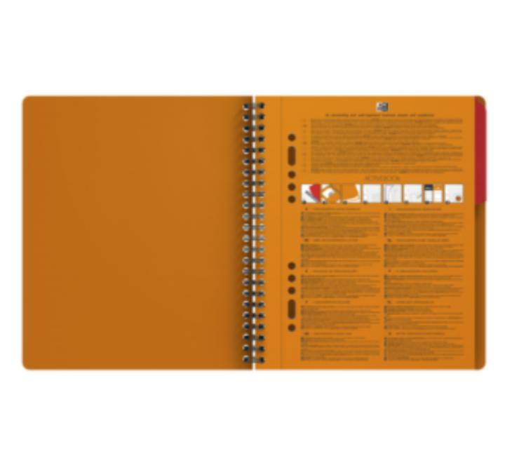 Agenda organizator Oxford international activ book A5+ 80F, spira dubla portocaliu