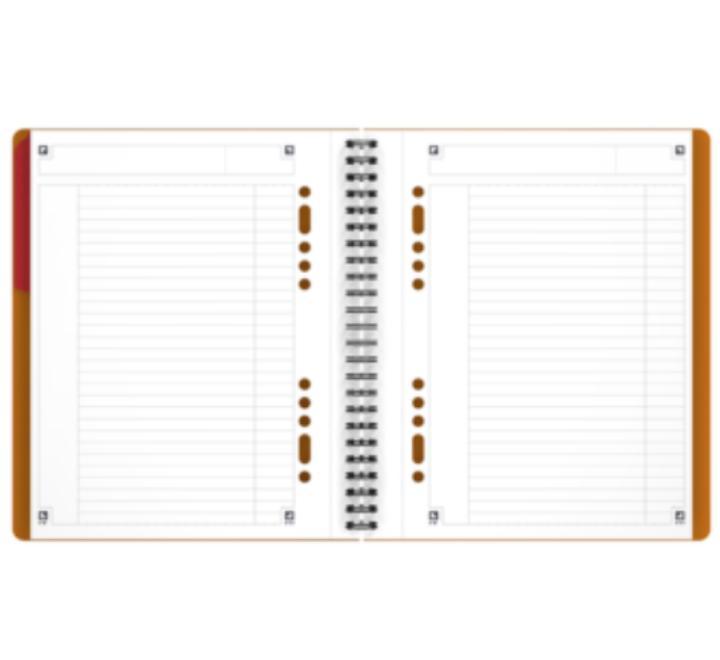 Agenda organizator Oxford international activ book A5+ 80F, spira dubla portocaliu