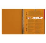 Agenda organizator Oxford international activ book A5+ 80F, spira dubla portocaliu