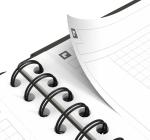 Oxford International Meeting Book szervezőnapló, B5, 80 oldal, 90 g/m²-es optikai papír, kockás, szürke