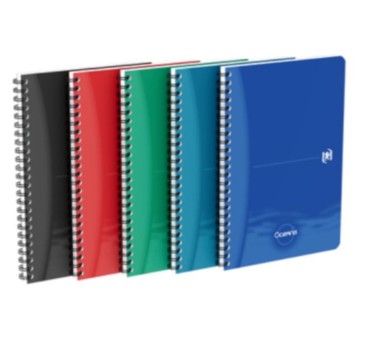 Oxford Office Oceanis jegyzetfüzet, A5, 90 lap, dupla spirálkötés, különböző színekben
