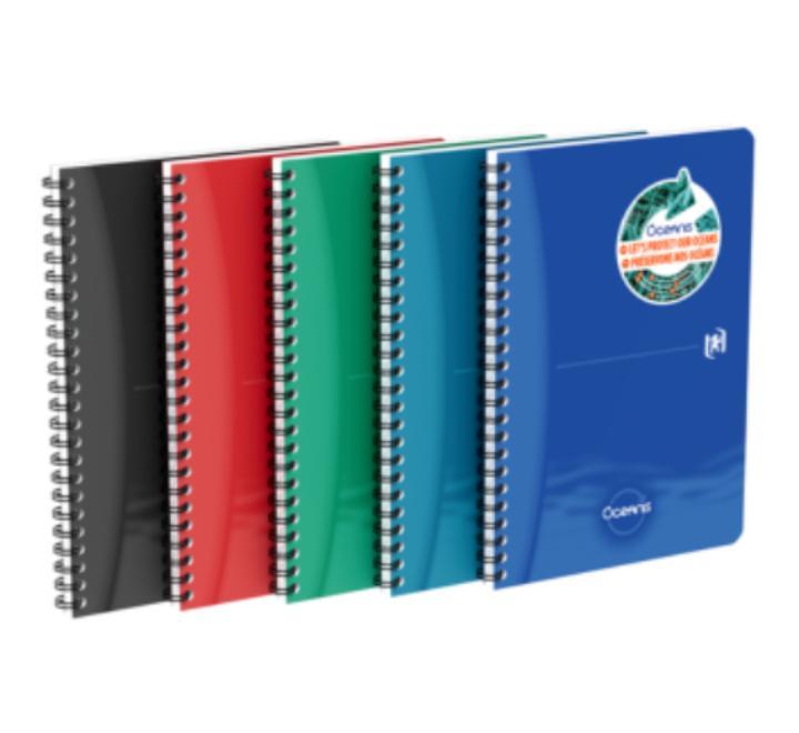 Caiet Oxford office oceanis, A5 90 file, spira dubla, diverse ulori