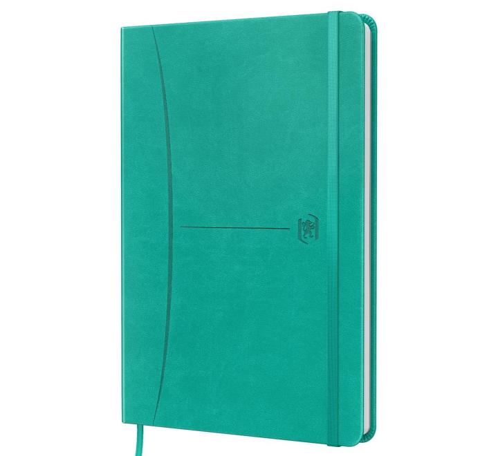 Caiet premium cu elastic Oxford signatura A5 104f, punctat, turcoaz