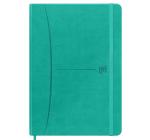 Caiet premium cu elastic Oxford signatura A5 104f, punctat, turcoaz