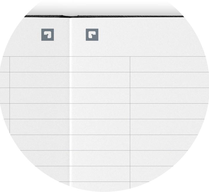 Caiet premium cu elastic Oxford signatura A5 80f, punctat, negru