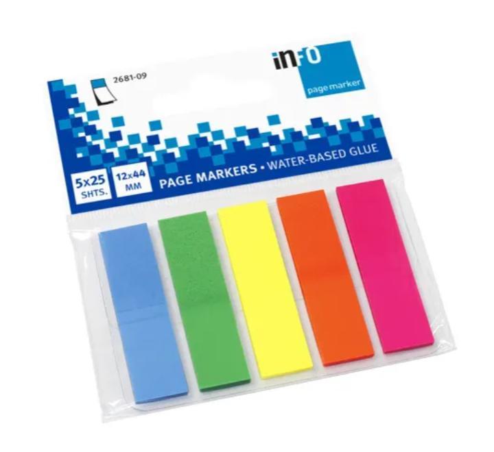 Oldaljelölő cetli 5 szín 12x44mm Info