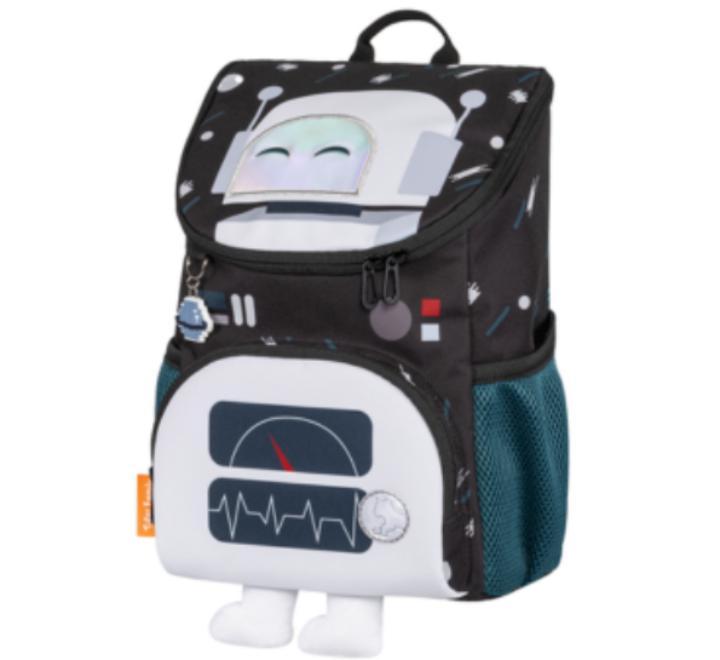 Ghiozdan Mini Little Travelers motiv Robot MR White