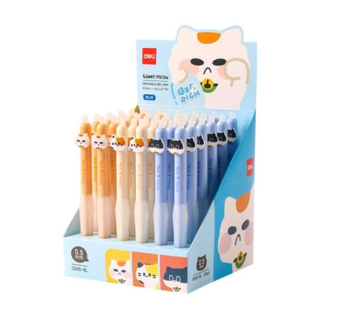 Törölhető görgős toll 0,5 mm kék Macskák