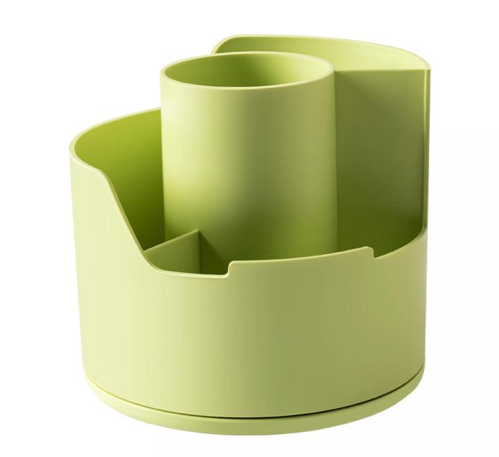 Forgó íróeszköz-tartó, 4 rekesszel, festett