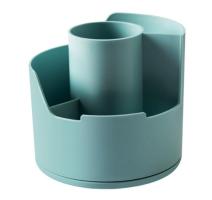 Forgó íróeszköz-tartó, 4 rekesszel, kék