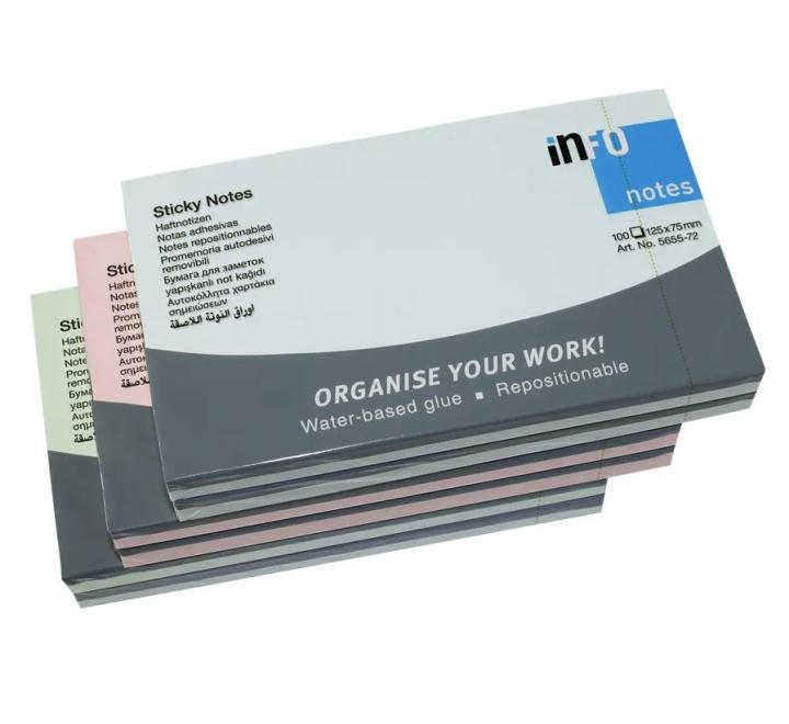 Notes adeziv 75x125mm 100f Info Harmony - Zöld