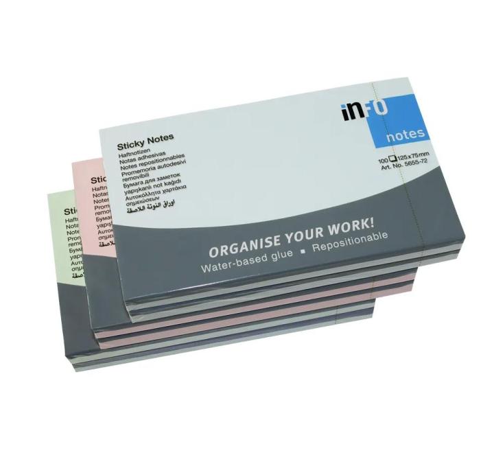 Notes adeziv 75x125mm 100f Info Harmony - Rózsaszín