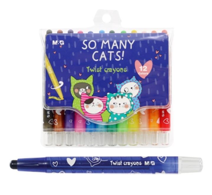 Creioane cerate Twistable,So many cats