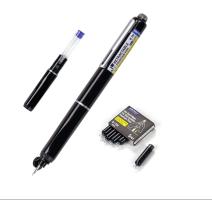 Stilou retractabil writech corp negru+5 patroane cu cerneala albastru