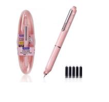 Stilou retractabil writech corp roz+5 patroane cu cerneala albastru