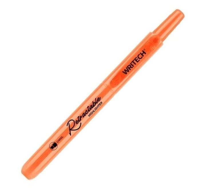 Textmarker retractabil Writech,Neon-Portocaliu