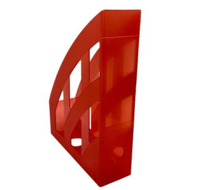 Műanyag irattartó A4 átlátszó piros