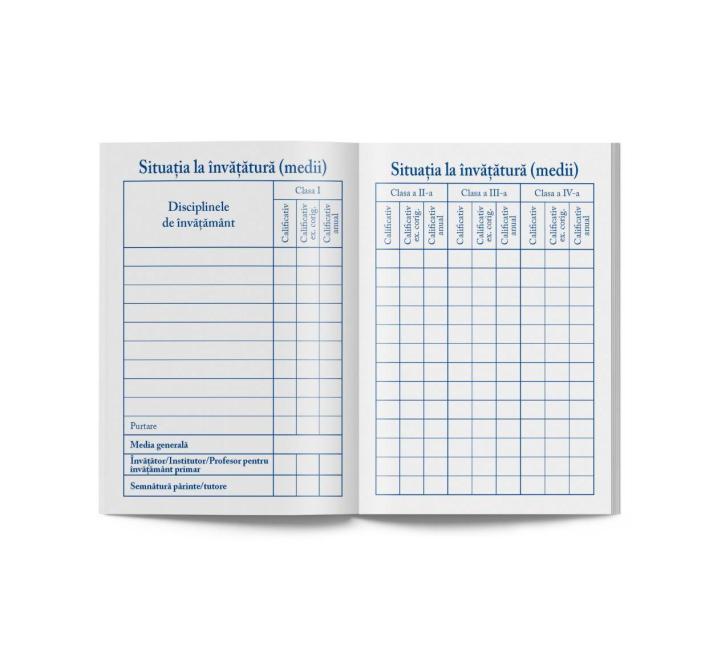 Carnet elev pentru I-IV