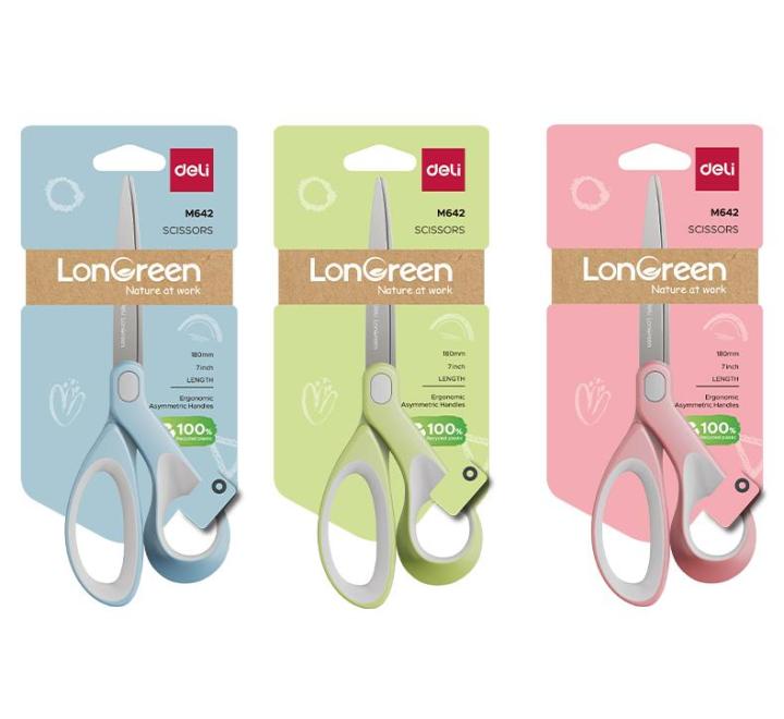 Foarfeca birou 18 cm Deli Pastel reciclat