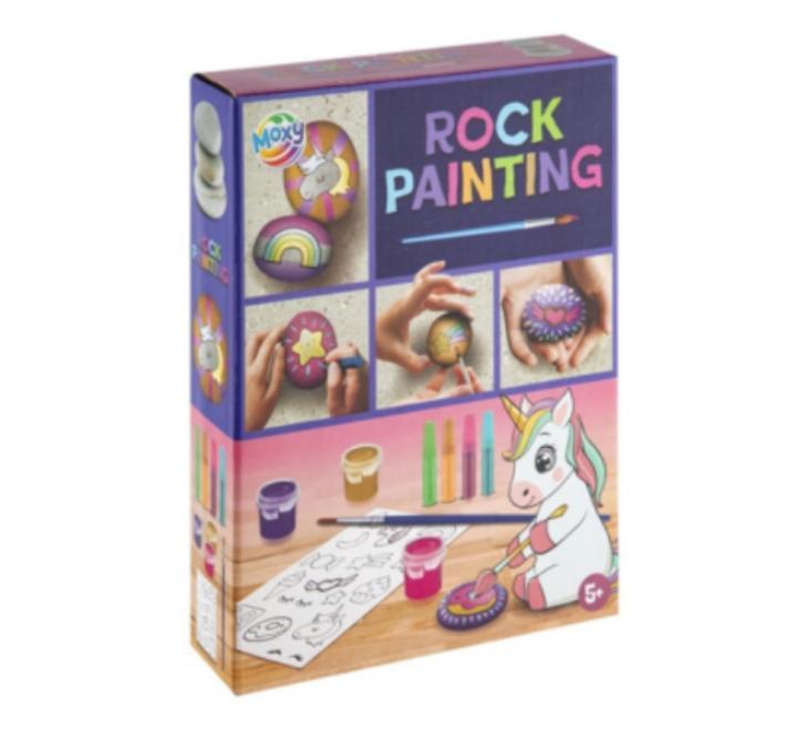 Rock painting Unicorn, 3 rocks, brush