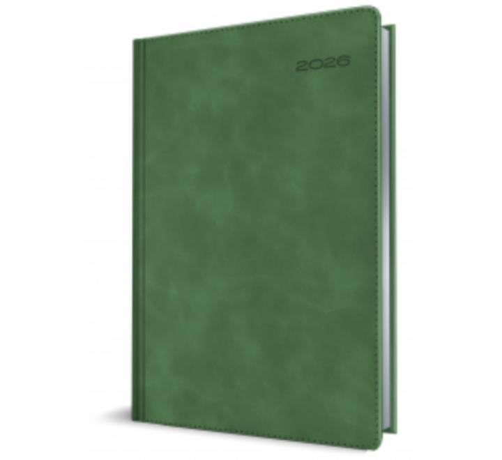 Határidőnapló A5 Premium Delux Chia benzin zöld 2026