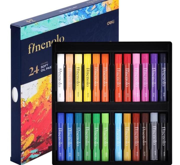 Professzionális olajpasztell ceruzák, 24 szín Finenolo Deli