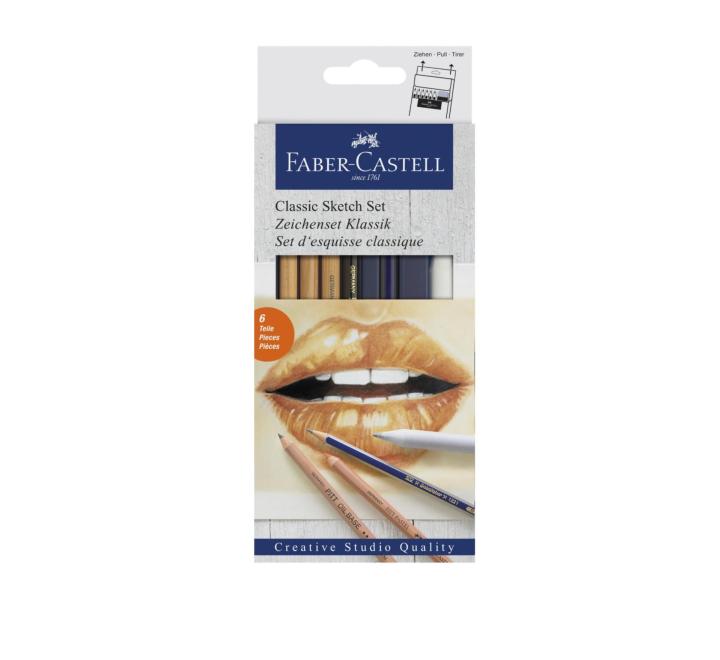 Rajzceruza-készlet 6 darabos vázlatokhoz, Faber-Castell