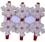 Accesorii creatie lemn  fulg de nea 4,5cm