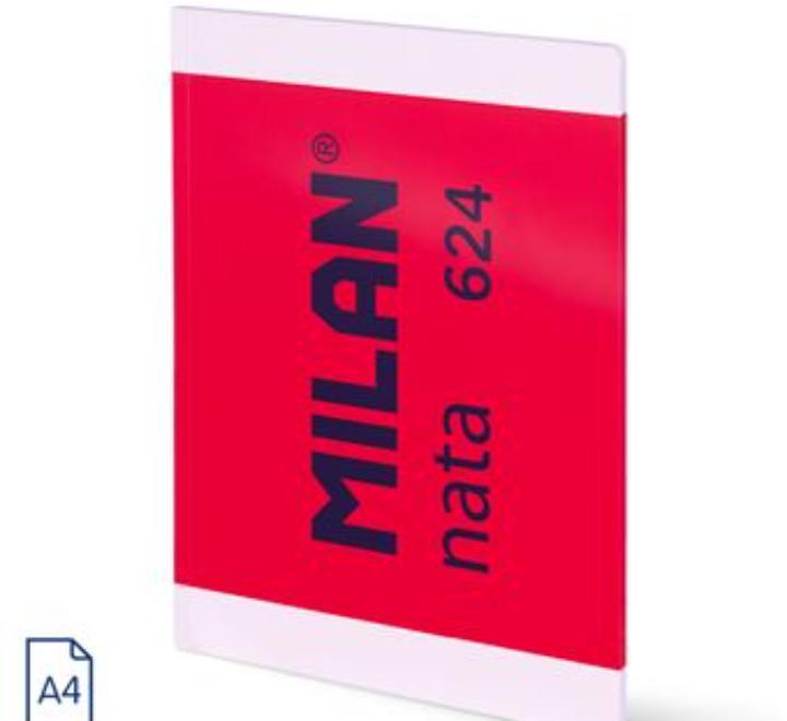 Füzet A4 48 lapos vonalas Cusut Milan piros