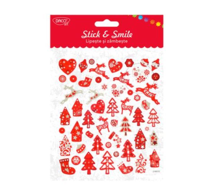 Abtibild-AB637 Lipeste si zambeste Craciun rosu