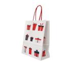 Punga hartie maner Rasucit 18x8x22cm Alb Papiroti