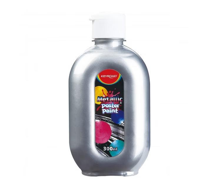 Keyroad tempera festékek, 300 ml, fémes színek - Szín: Fémes ezüst