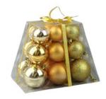 Glob de craciun 7-6-5cm galben