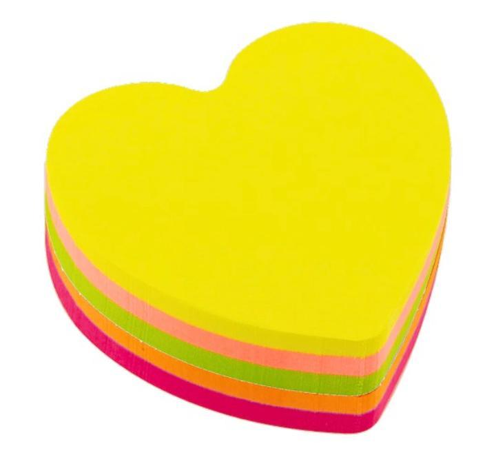 Notes adeziv 75x75mm 100 file Inima