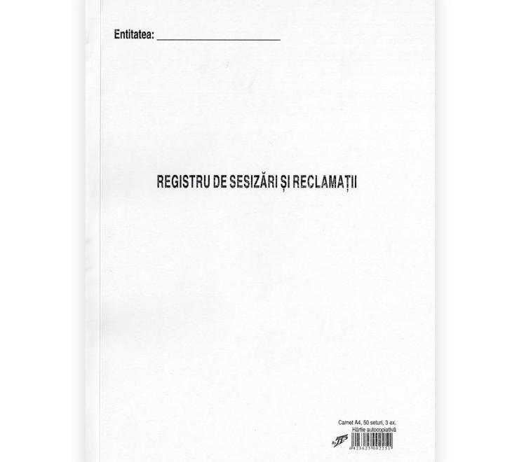 Caiet pt Reclamatii perforat