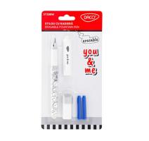 Stilou cu radiera You and me alb