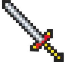 Sabie cu maner colorat