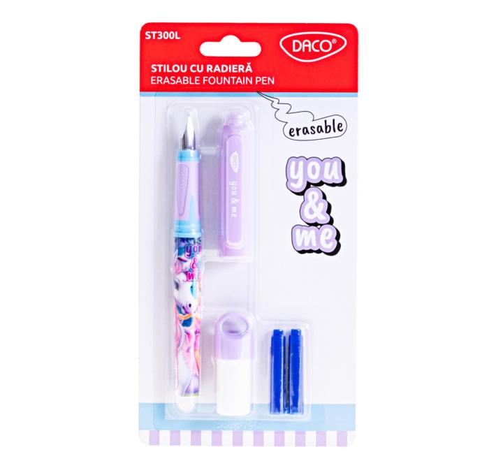 Stilou cu radiera You and me lila