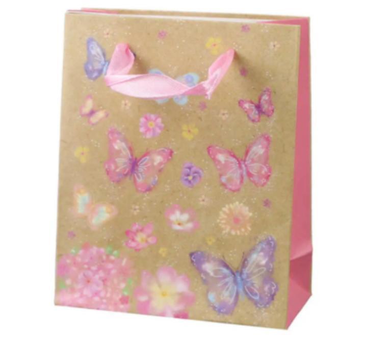 Punga cadou din hartie 11×14 cm, Fluturasi