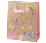 Punga cadou din hartie 11×14 cm, Fluturasi