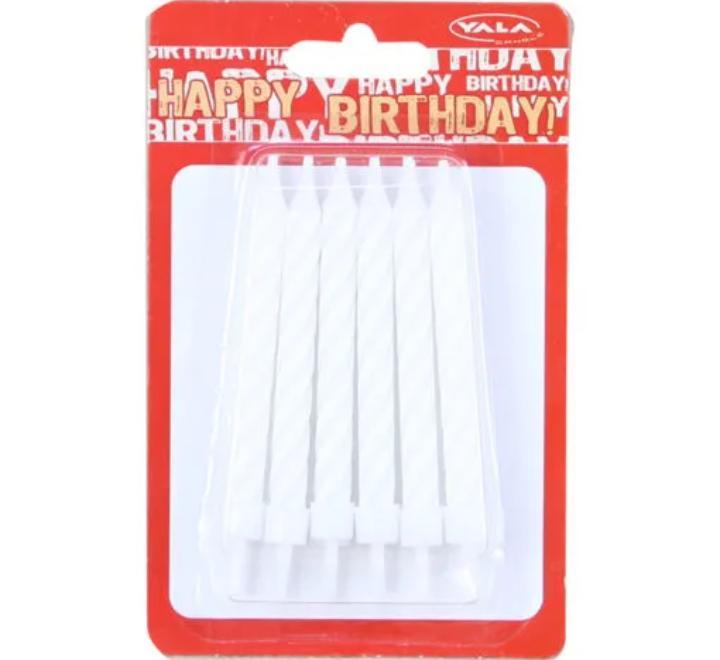 Szülinapi gyertya 12/szett fehér