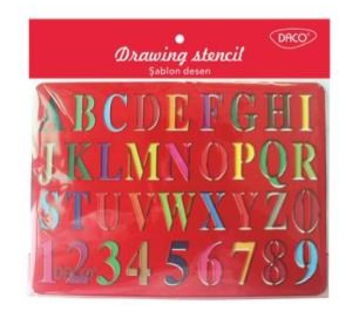Sablon desen alfabet daco sb002a