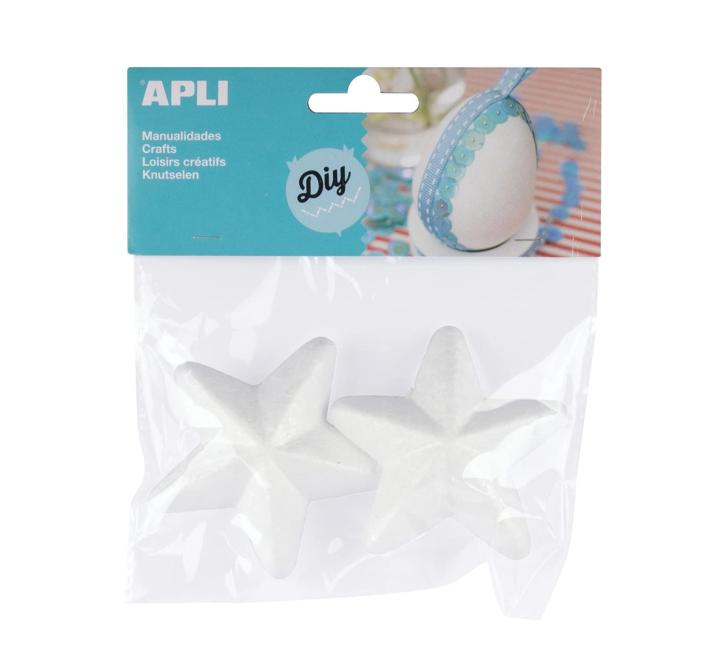 Polisztirén csillag, 75mm, 2/szett