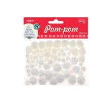 Kézműves kiegészítő-Pom Pom fehér