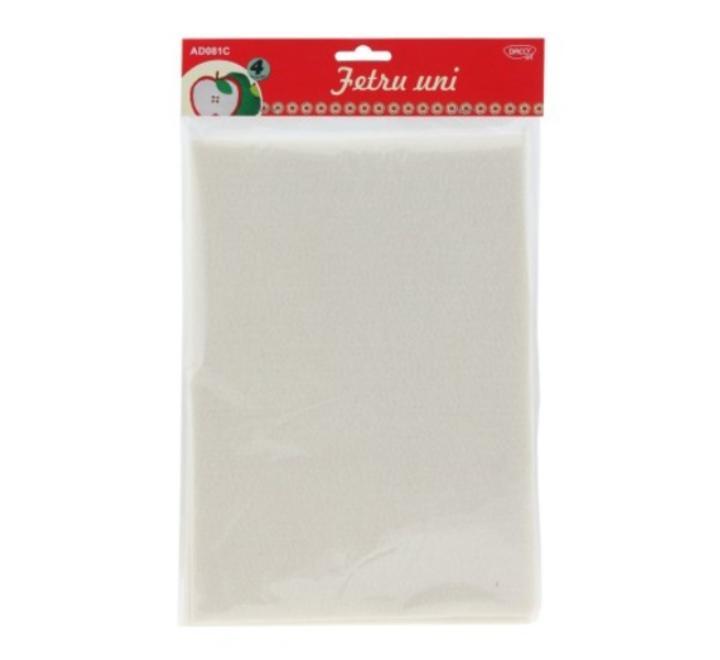 Filc anyag 4/szett fehér