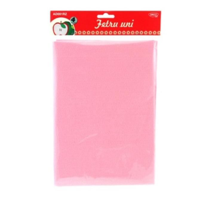 Filc anyag 4/szett rózsaszín