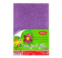 Dekorgumi csillogós Daco lila