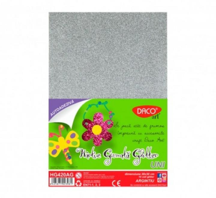 Csillogó dekorgumi HG420AG ezüst