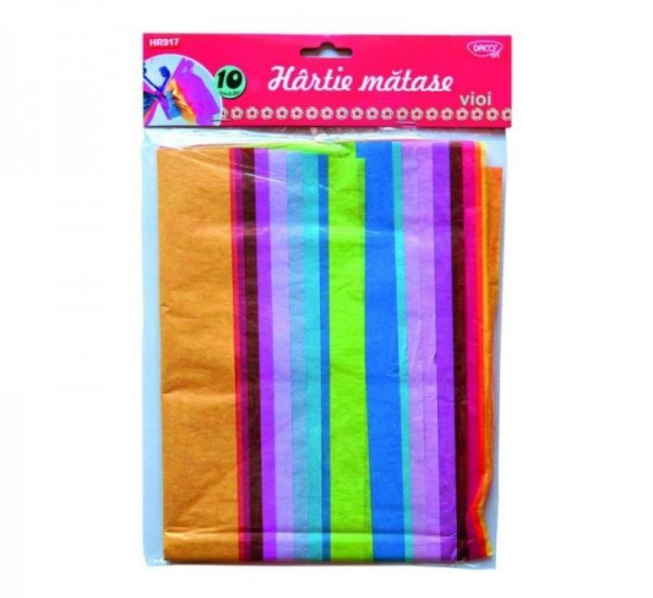Színes selyempapír 10lap Daco